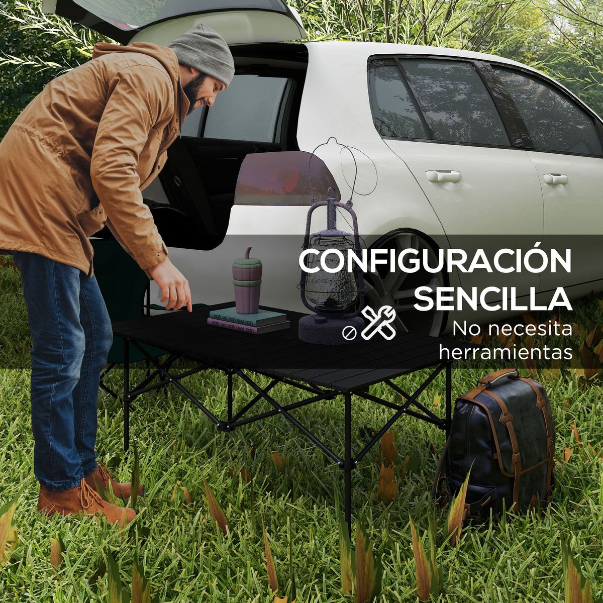 Mesa-de-camping-Saba-Outsunny-diseño-plegable-negro-50x95x55-cm