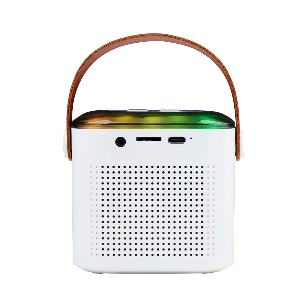 Set-mini-karaoke-5W-microfono---luces-LED-Bluetooth-blanco-