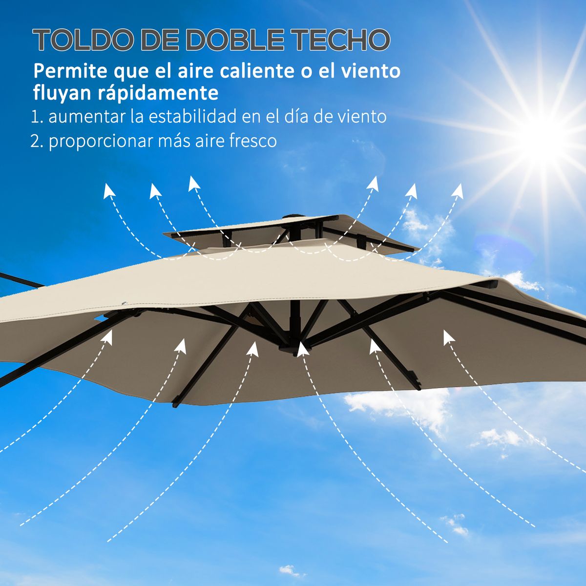 Sombrilla-Forca-Outsunny-excentrica---manivela-beige-270x294-cm-