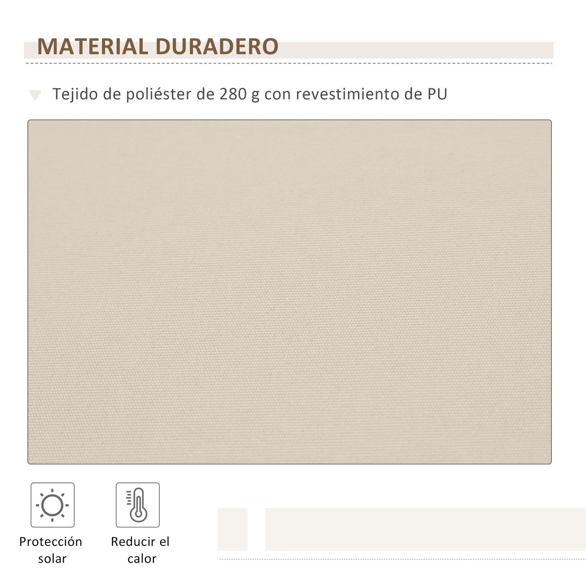 Toldo-manual-Palma-Outsunny-retractil-anti-UV-crema-350x250-cm-
