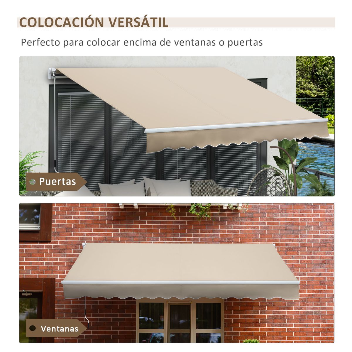 Toldo-manual-Palma-Outsunny-retractil-anti-UV-crema-350x250-cm-