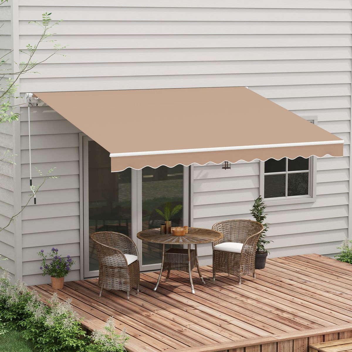 Toldo-manual-Palma-Outsunny-retractil-anti-UV-marron-350x250-cm-