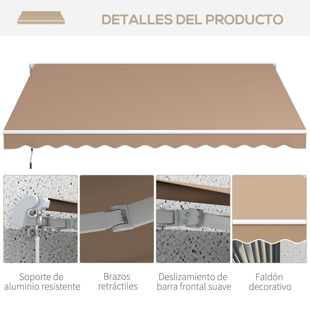 Toldo-manual-Palma-Outsunny-retractil-anti-UV-marron-350x250-cm-