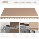 Toldo-manual-Palma-Outsunny-retractil-anti-UV-marron-350x250-cm-