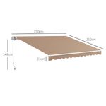 Toldo-manual-Palma-Outsunny-retractil-anti-UV-marron-350x250-cm-