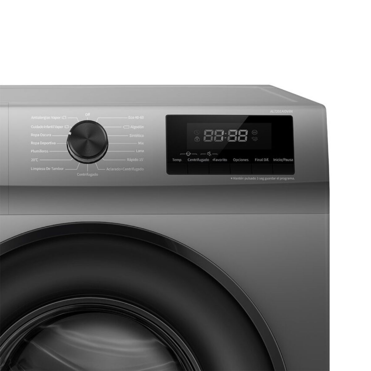 Lavadora-carga-frontal-Aspes-AL7201AIDVBX-7kg-1200-rpm-15-programas-A-inox-60-cm