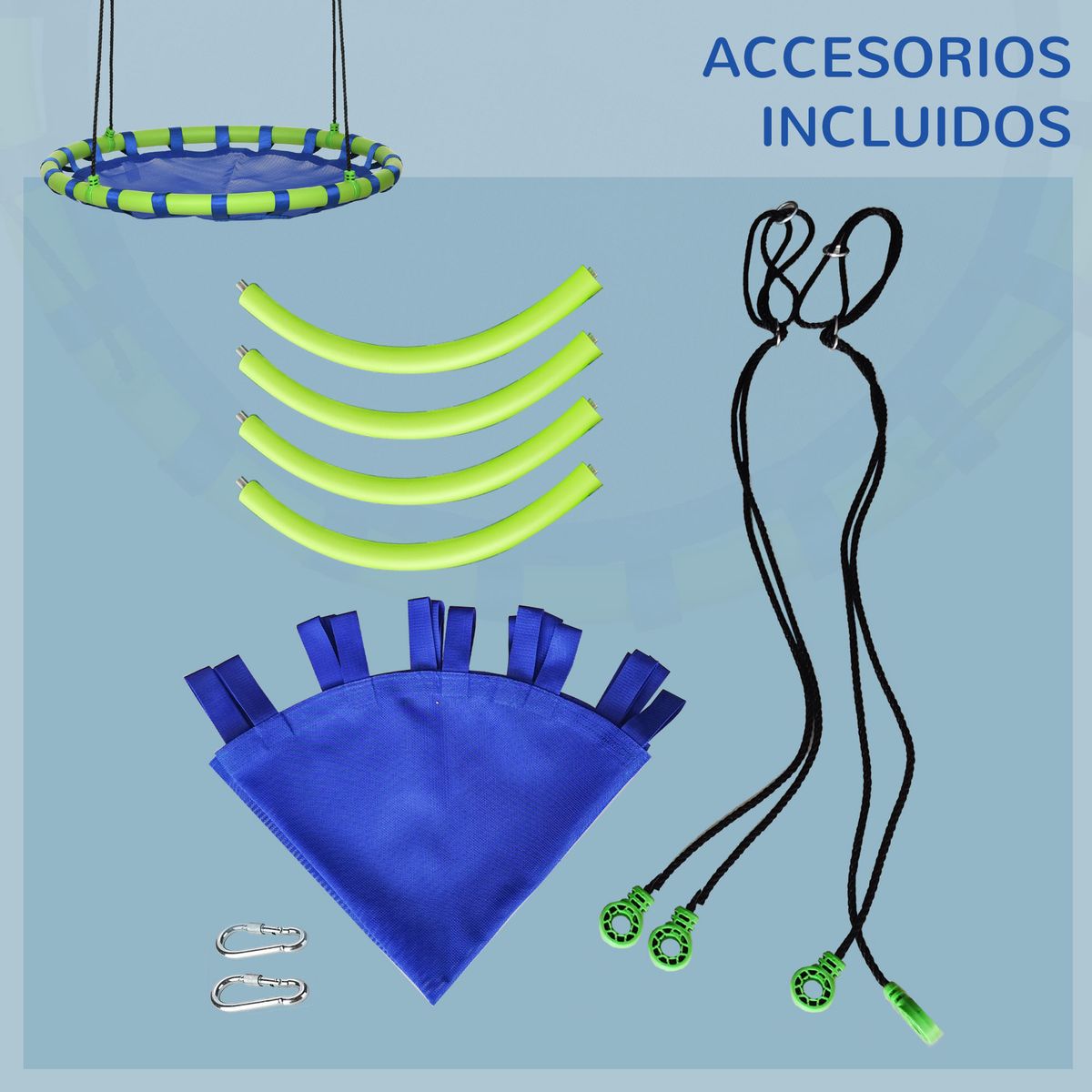 Columpio-infantil-Malaga-Outsunny--3-altura-ajustable-verde-azul-Ø100x120-180-cm