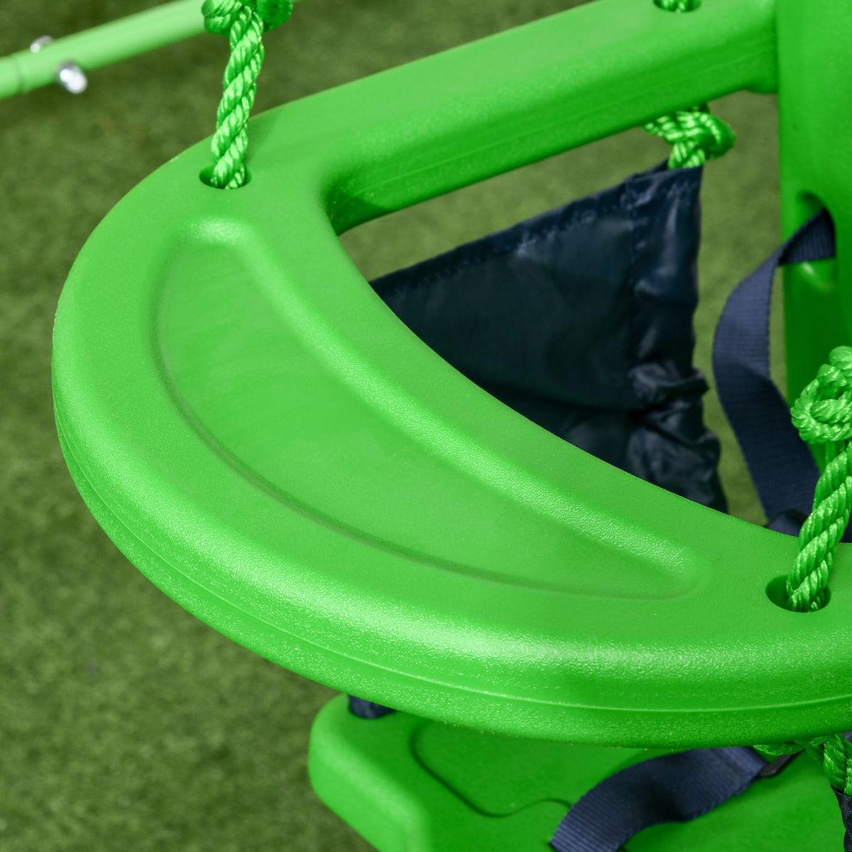 Columpio-infantil-Huelva-Outsunny-6-36M-proteccion-360º-verde-122x122x146-cm