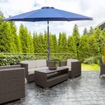 Sombrilla-Sevilla-Outsunny-doble-techo-inclinable---manivela-azul-Ø295x250-cm