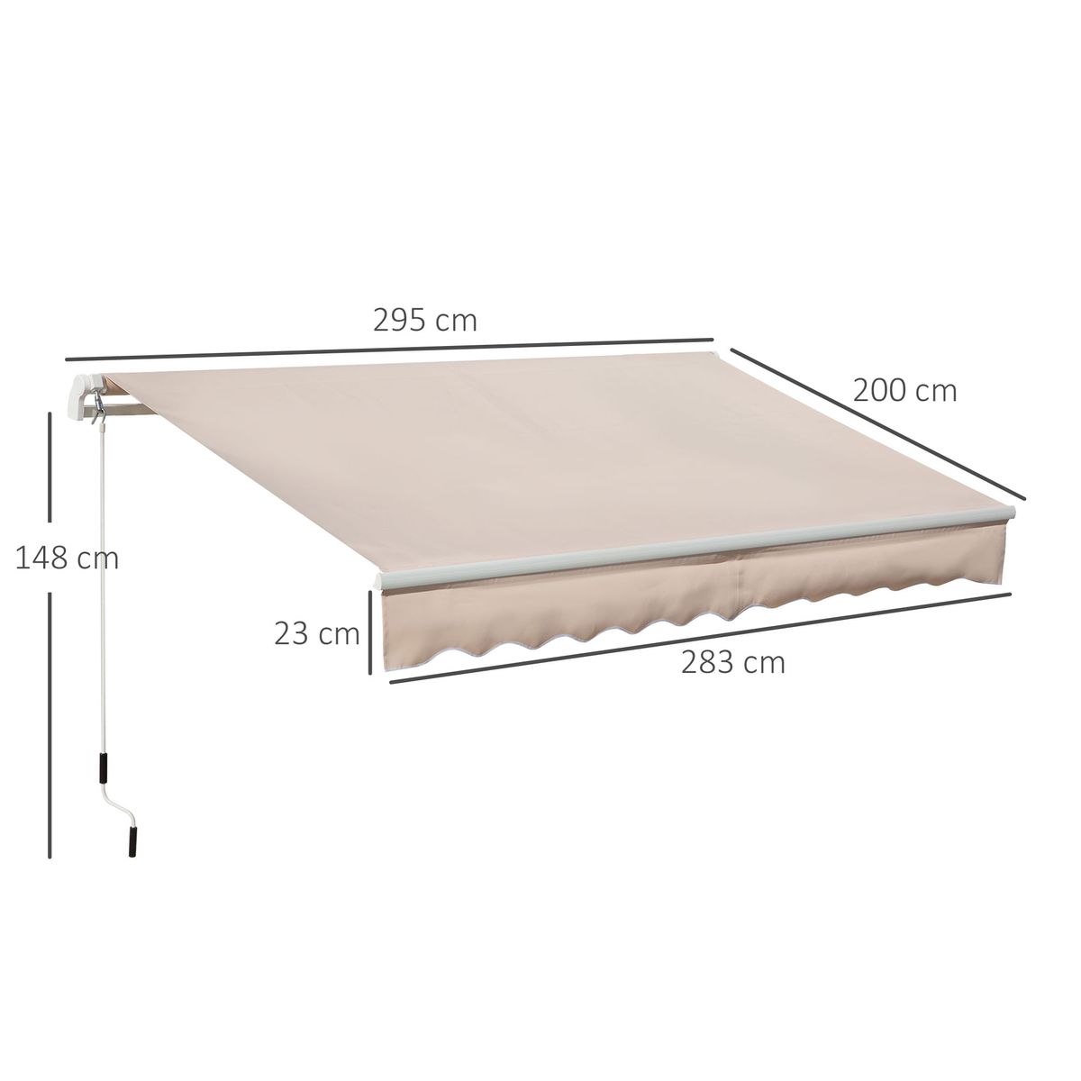 Toldo-manual-Almeria-Outsunny-retractil-anti-UV-beige-295x200-cm
