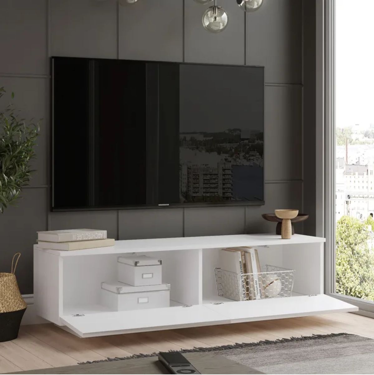 Mueble-de-TV-Abellie-2-puertas-abatibles-blanco-28x140x35-cm