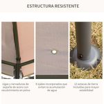 Cenador-Tenerife-Outsunny-cortinas-extraibles---orificios-de-drenaje-gris-272x400x300-cm