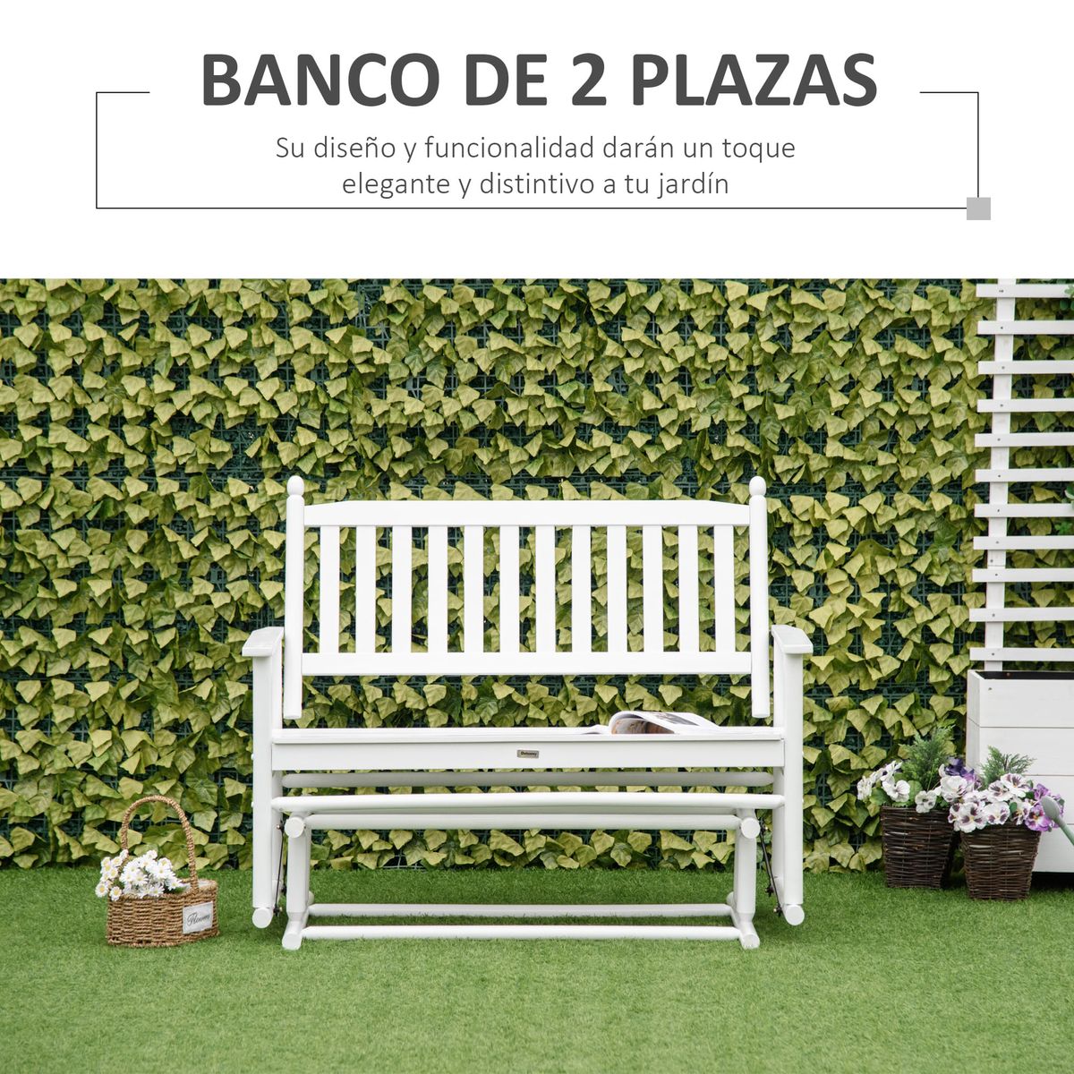 Banco-balancin-Tapanco-Outsunny-2-plazas-blanco-102x125x685-cm