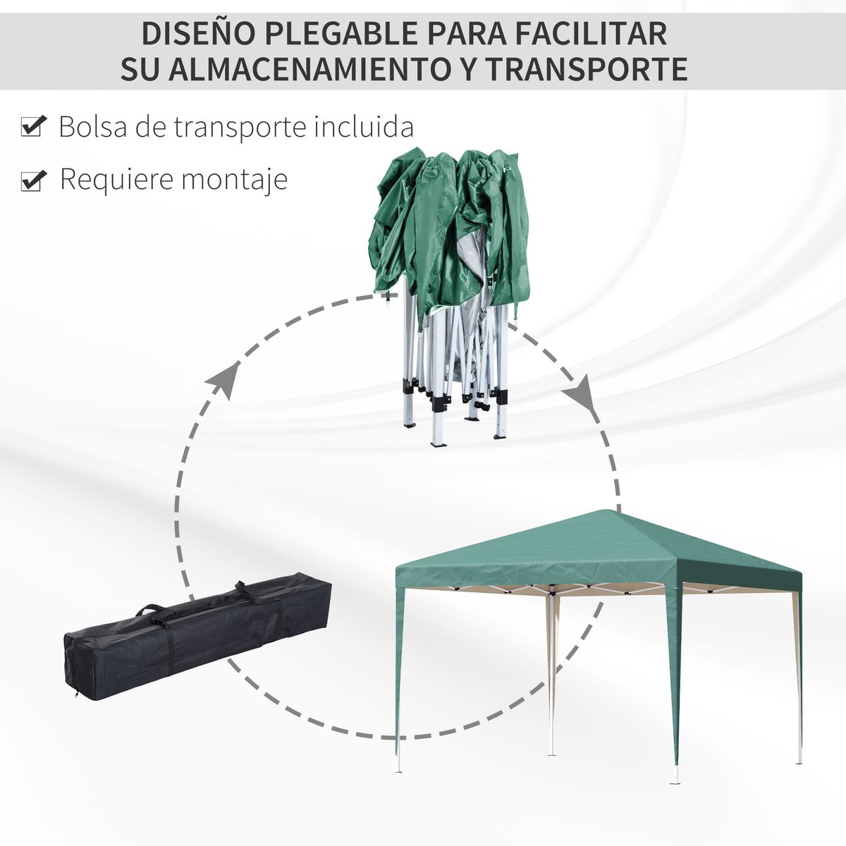 Carpa-Granada-Outsunny-Pop-up-plegable-altura-ajustable-verde-255x295x295-cm