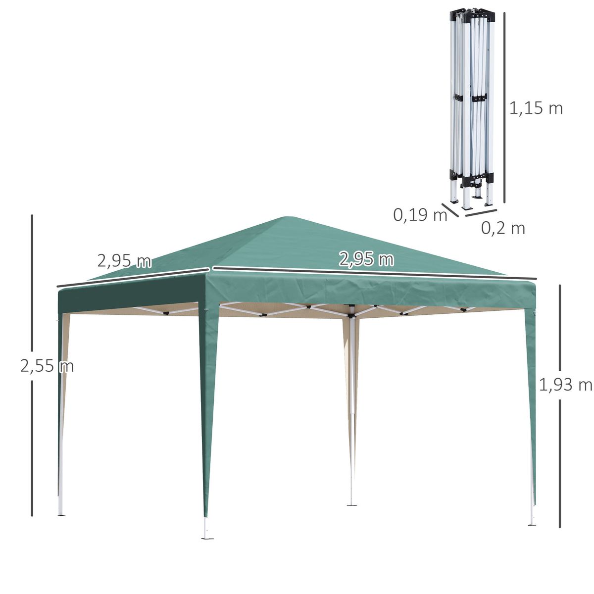 Carpa-Granada-Outsunny-Pop-up-plegable-altura-ajustable-verde-255x295x295-cm