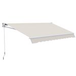 Toldo-manual-Badajoz-Outsunny-proteccion-UV50--crema-200x250-cm