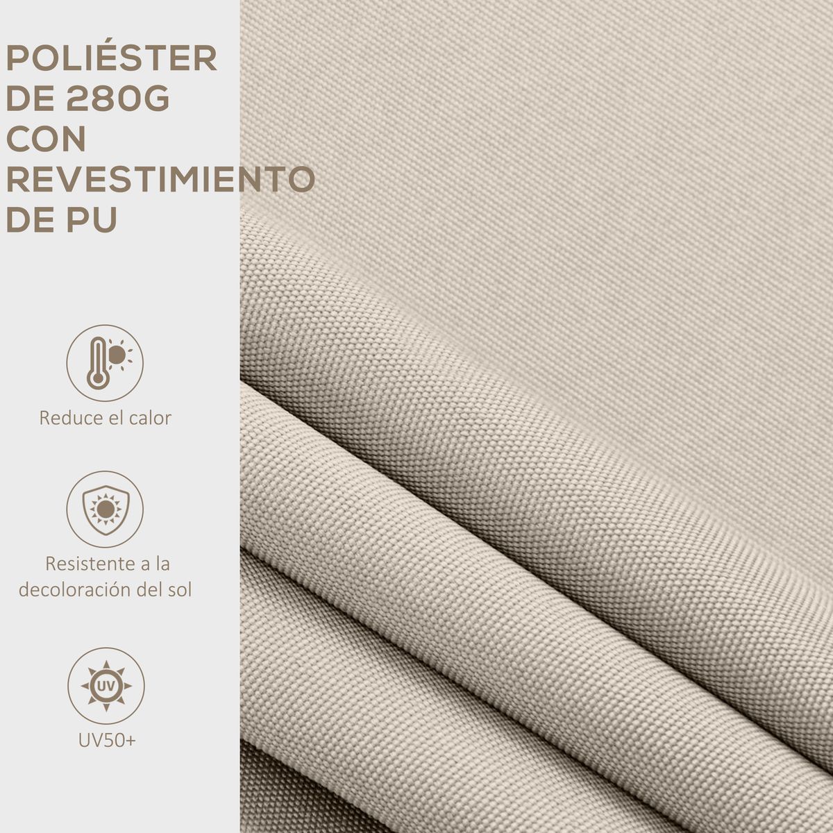 Toldo-manual-Badajoz-Outsunny-proteccion-UV50--crema-200x250-cm