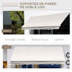 Toldo-manual-Badajoz-Outsunny-proteccion-UV50--crema-200x250-cm