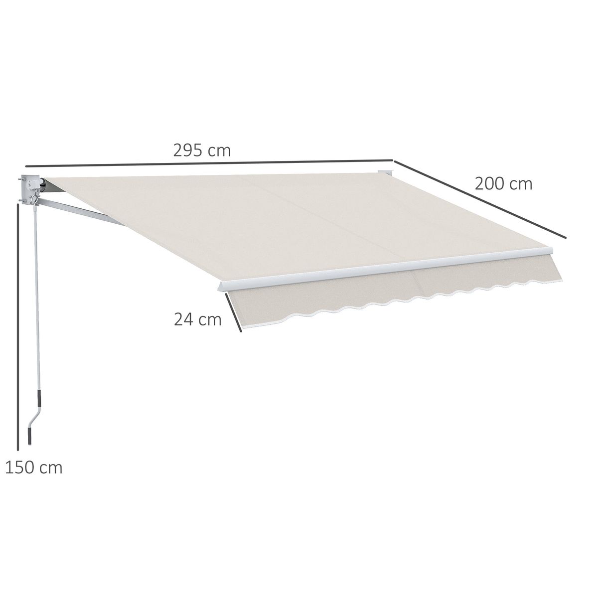 Toldo-manual-Caceres-Outsunny-proteccion-UV50--crema-200x295-cm