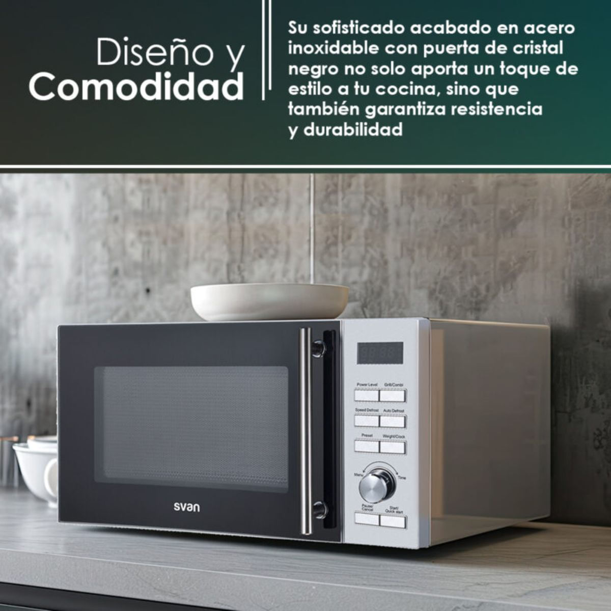 Microondas-Svan-SMWC25900DGN-900W-25L-Grill-blanco-288x49x41-cm