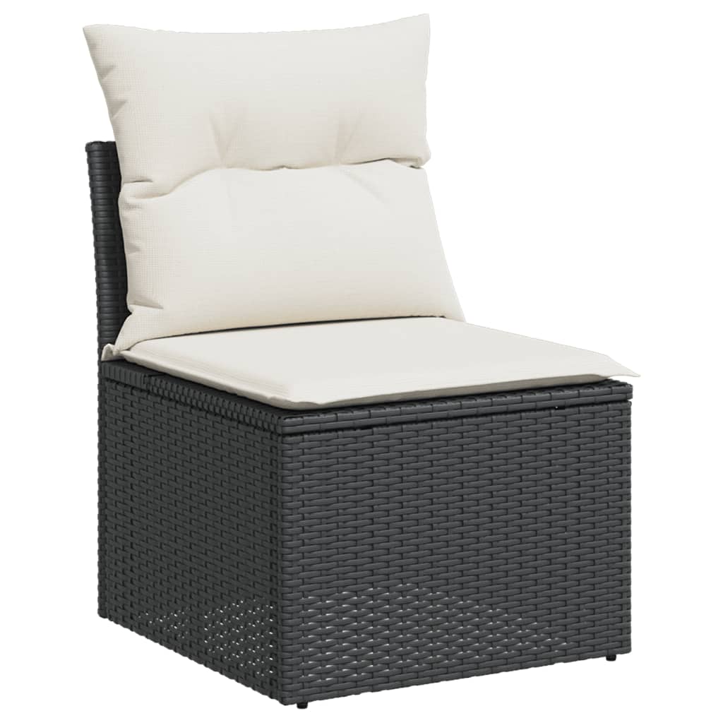 Conjunto-de-muebles-de-jardin-Relax-diseño-modular-5-piezas---cojines-negro-crema-