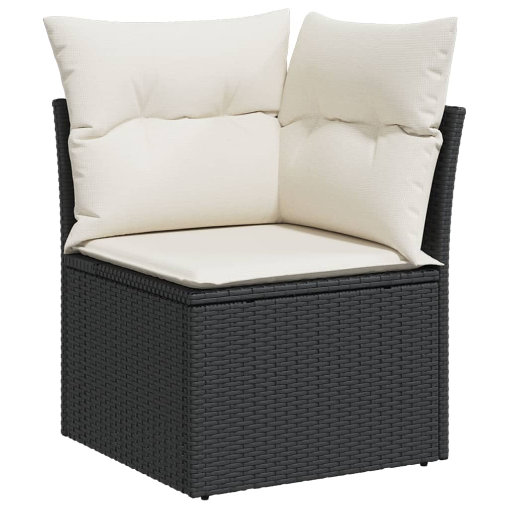 Conjunto-de-muebles-de-jardin-Relax-diseño-modular-5-piezas---cojines-negro-crema-