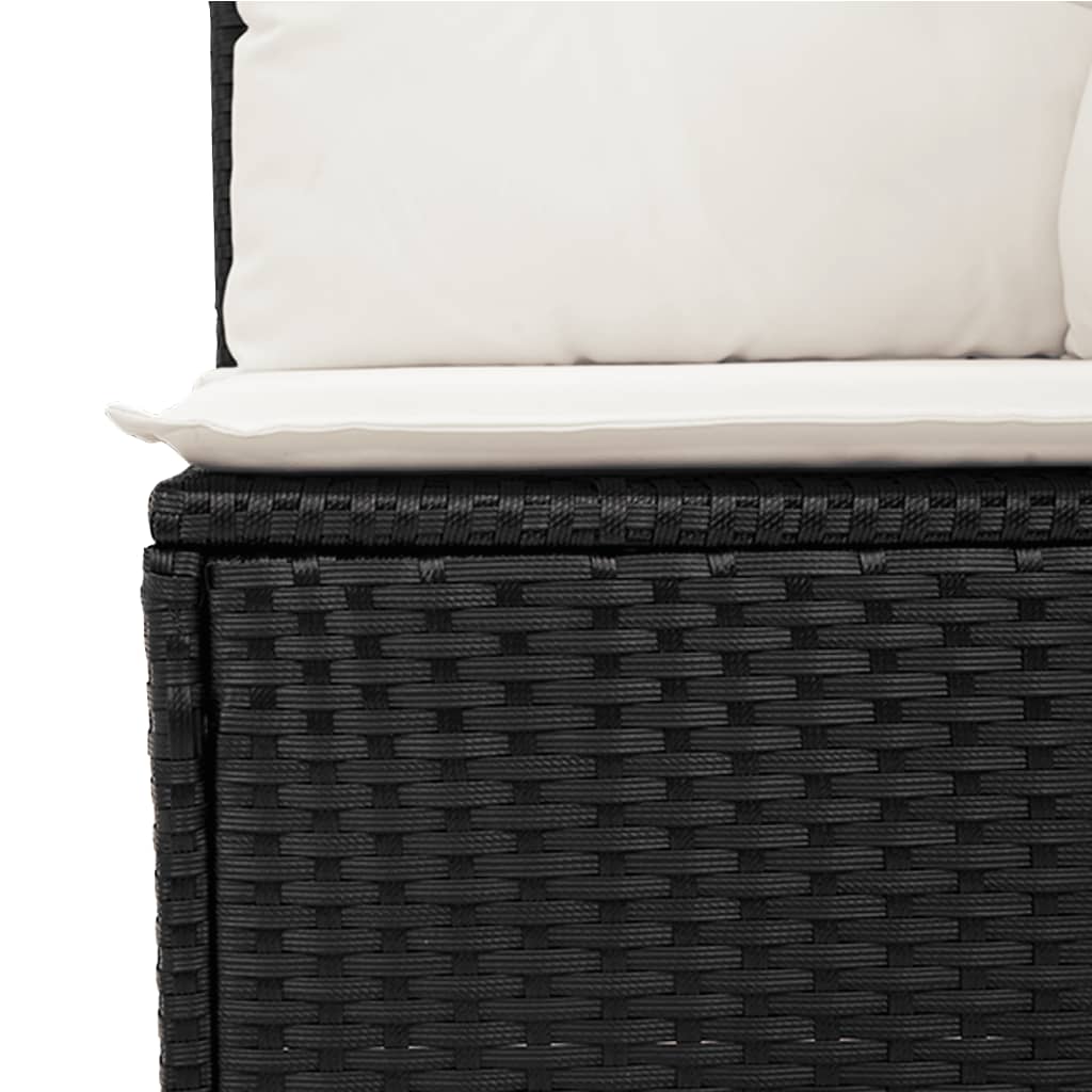 Conjunto-de-muebles-de-jardin-Relax-diseño-modular-5-piezas---cojines-negro-crema-