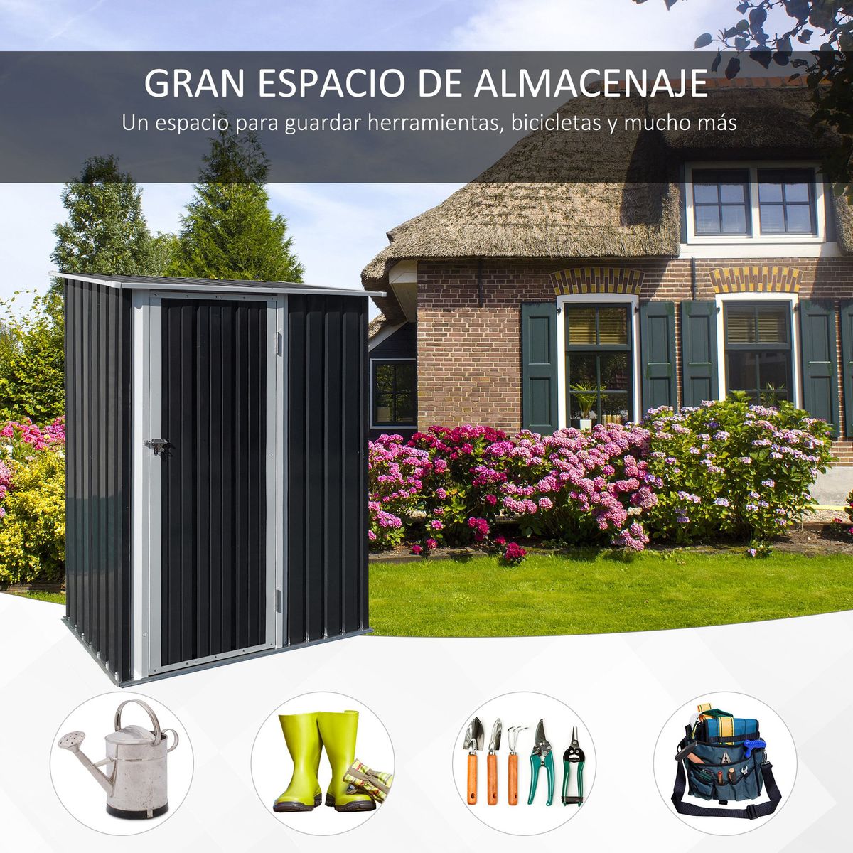 Cobertizo-de-jardin-Salamanca-Outsunny-puerta-con-pestillo---techo-inclinado-negro-177-189x142x84-cm