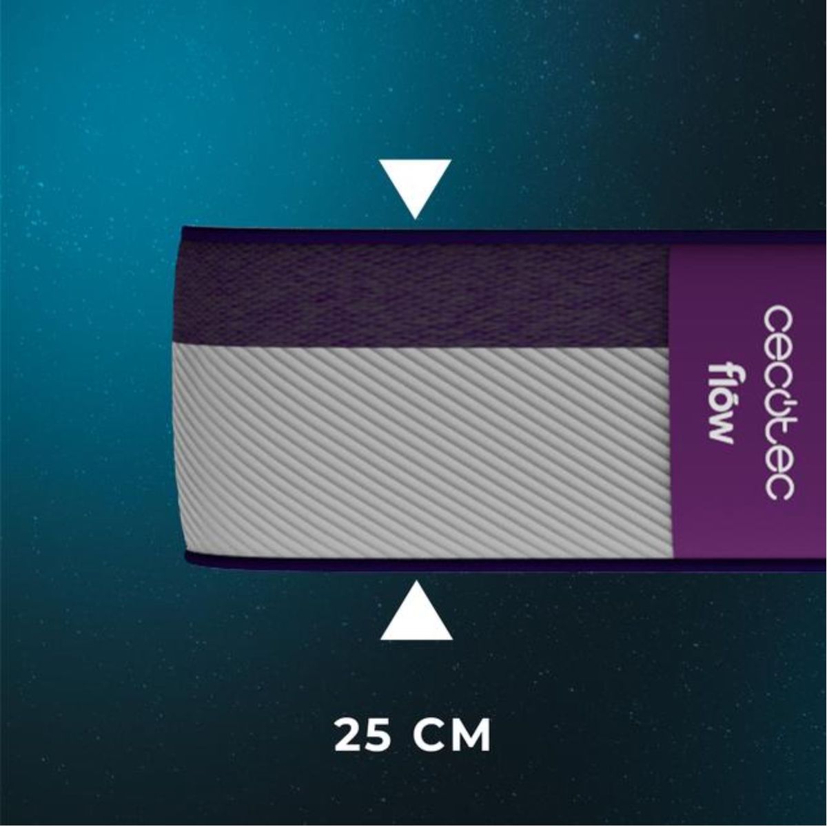 Colchon-multicapa-Cecotec-Flow-PureVital-3900-firmeza-alta-visco---ViscoSense-blanco-25-cm