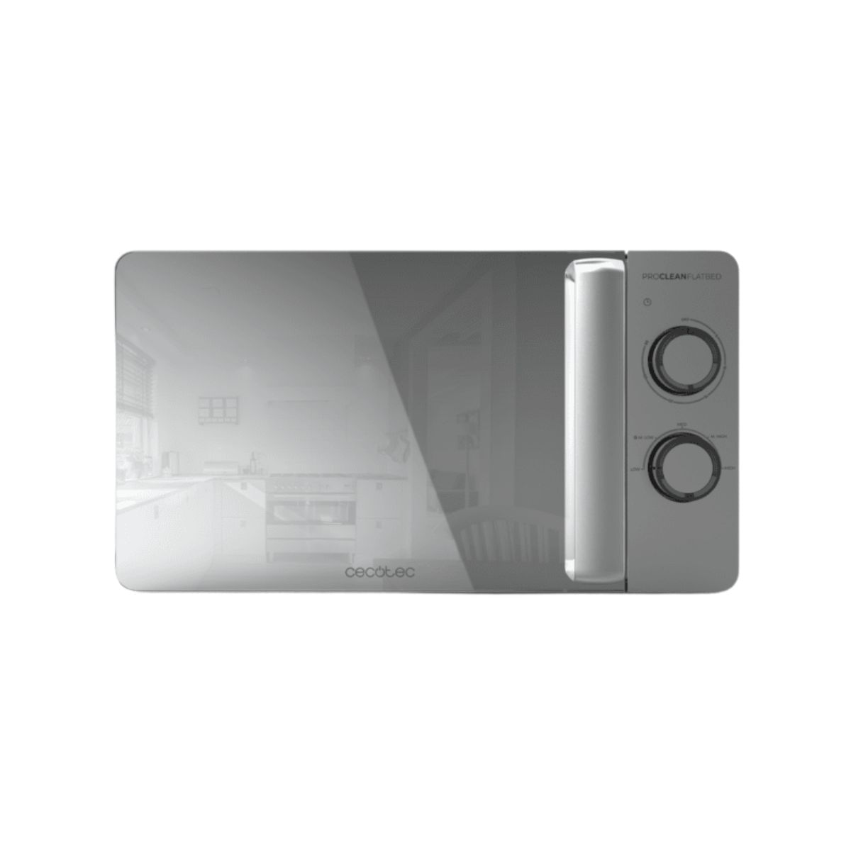 Microondas-sin-plato-Cecotec-Proclean-3060-Flatbed-Mirror-700W-20L-gris