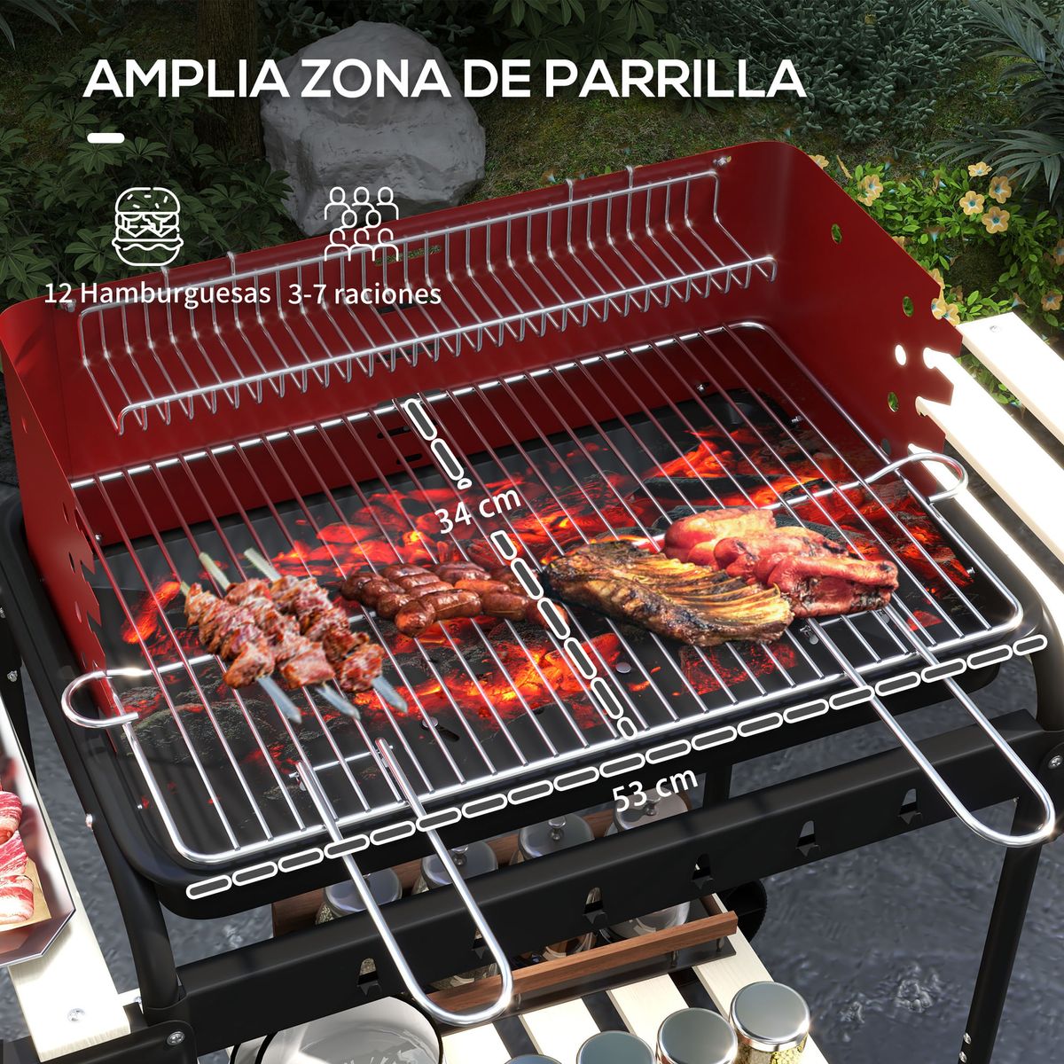 Barbacoa-de-carbon-Marga-Outsunny-plegable---parrilla-ajustable---estantes-rojo-negro-95x103x47-cm-
