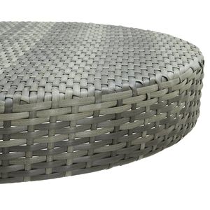 Mesa de jardín Lope diseño redondo ratán Ø75,5x106 cm
