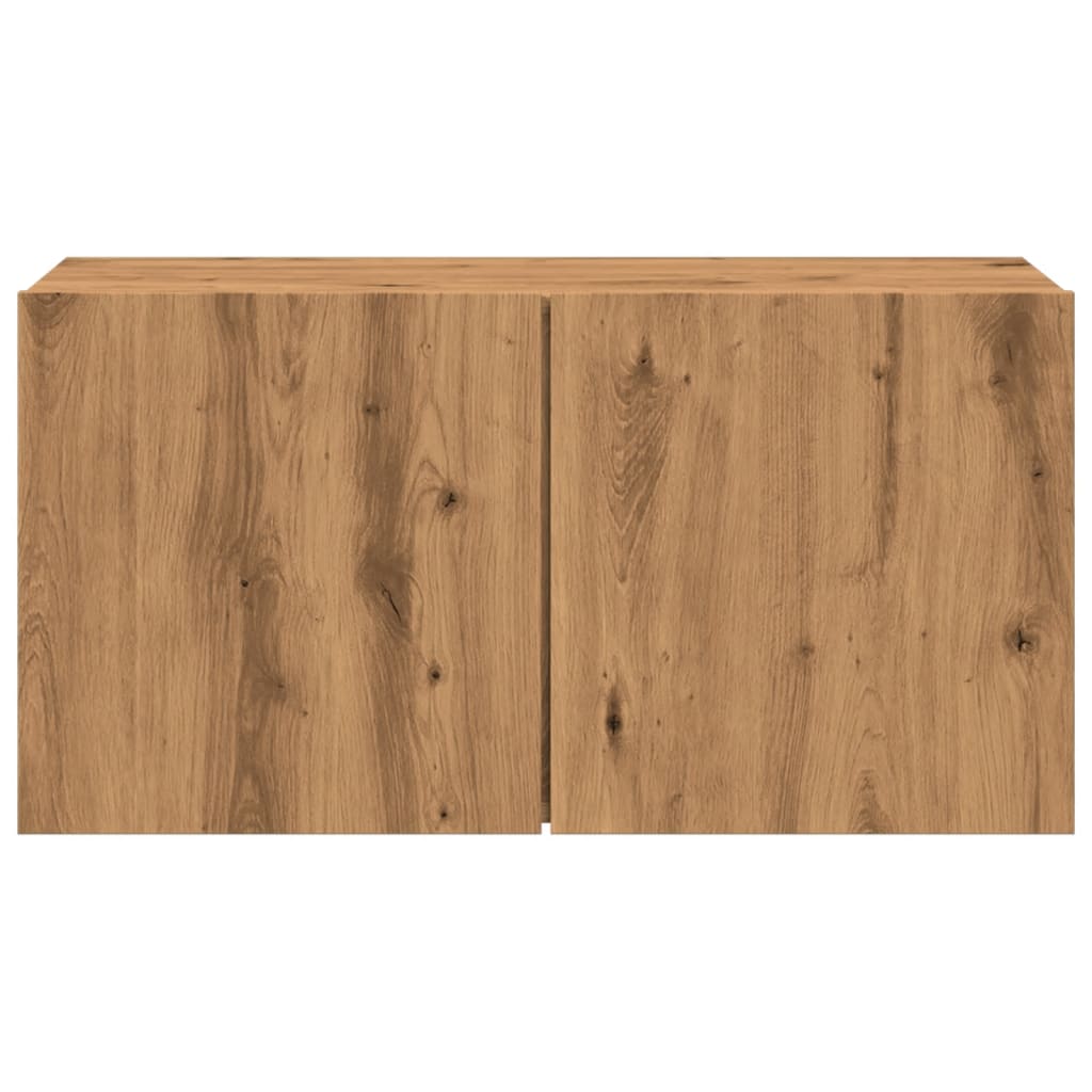 Mueble-de-TV-Eglon-2-puertas-roble-claro-41x80x30-cm-frontal