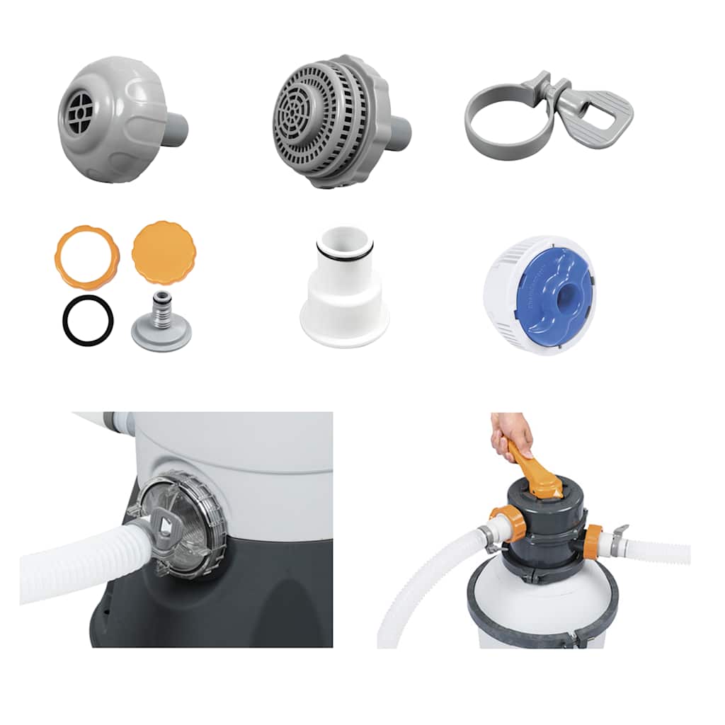 Depuradora-de-arena-Flowclear-Bestway-230W-5678L-h-valvula-6-posiciones-acceosrios