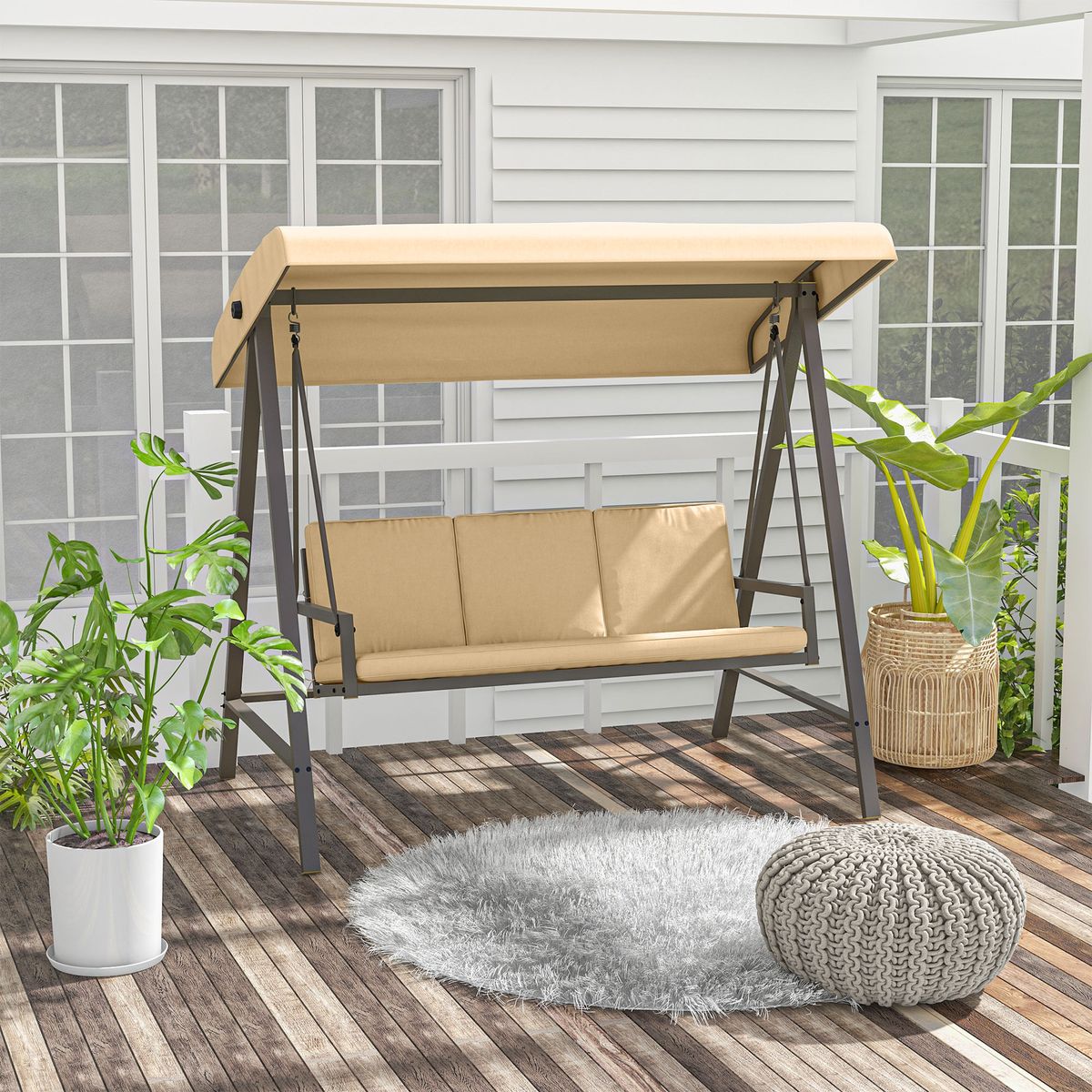 Banco-balancin-Lipsi-Outsunny-3-plazas-toldo-ajustable-crema-175x200x125-cm-