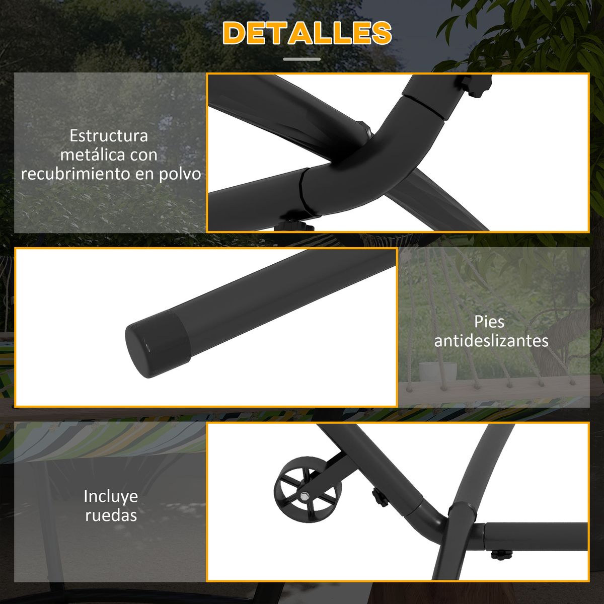 Soporte-para-hamacas-Kea-Outsunny-6-niveles-de-ajuste-negro-115x290x120-cm-