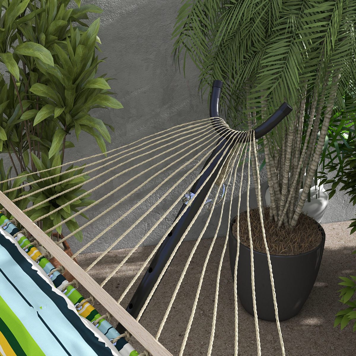 Soporte-para-hamacas-Kea-Outsunny-6-niveles-de-ajuste-negro-115x290x120-cm-