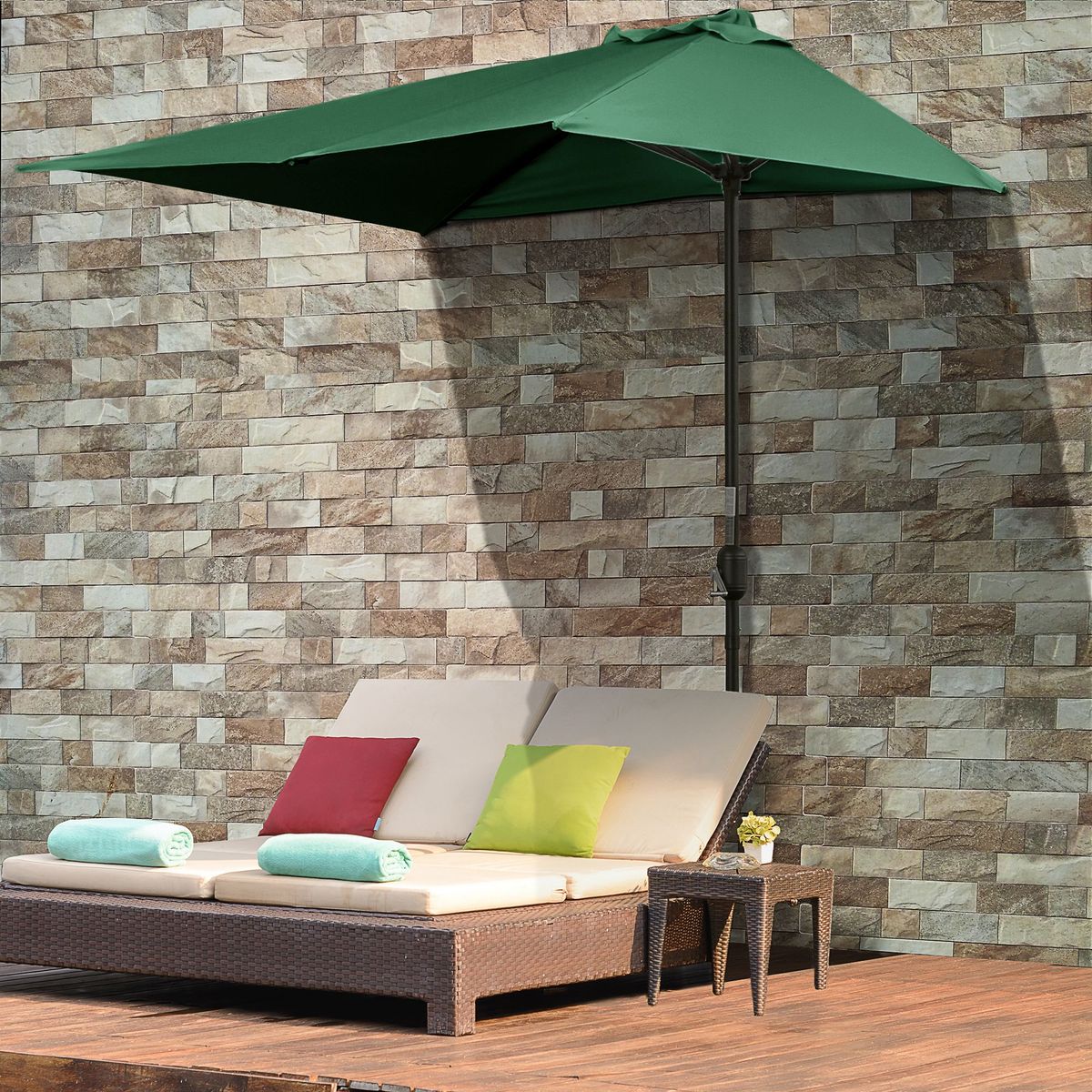 Sombrilla-de-pared-Boston-Outsunny-proteccion-UV30--verde-245x230x130-cm-