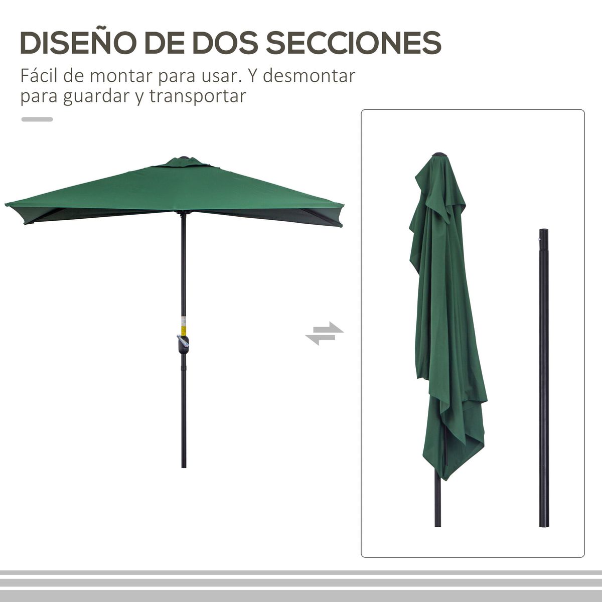 Sombrilla-de-pared-Boston-Outsunny-proteccion-UV30--verde-245x230x130-cm-
