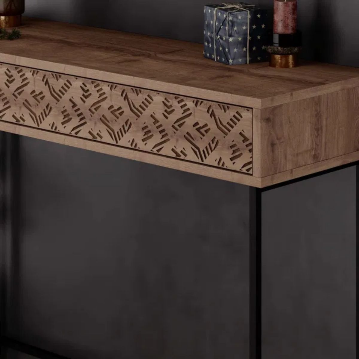 Recibidor-Heaton-cajon-doble-roble-negro-90x110x356-cm