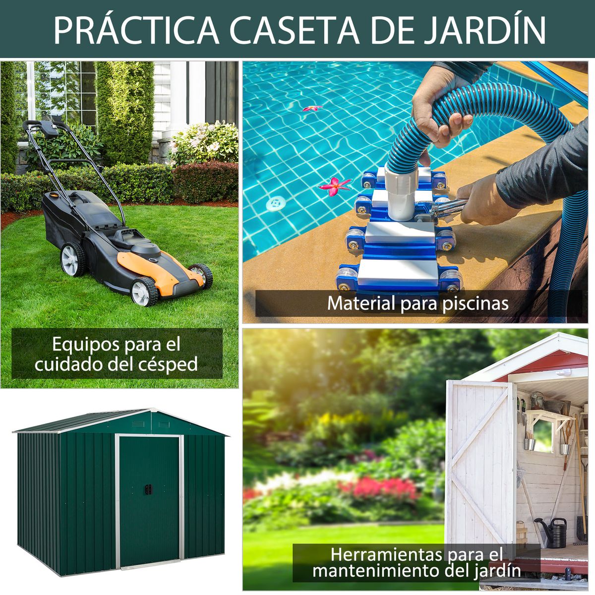 Caseta-de-jardin-Forest-Outsunny-puertas-correderas---ventilacion-verde-190x236x174-cm