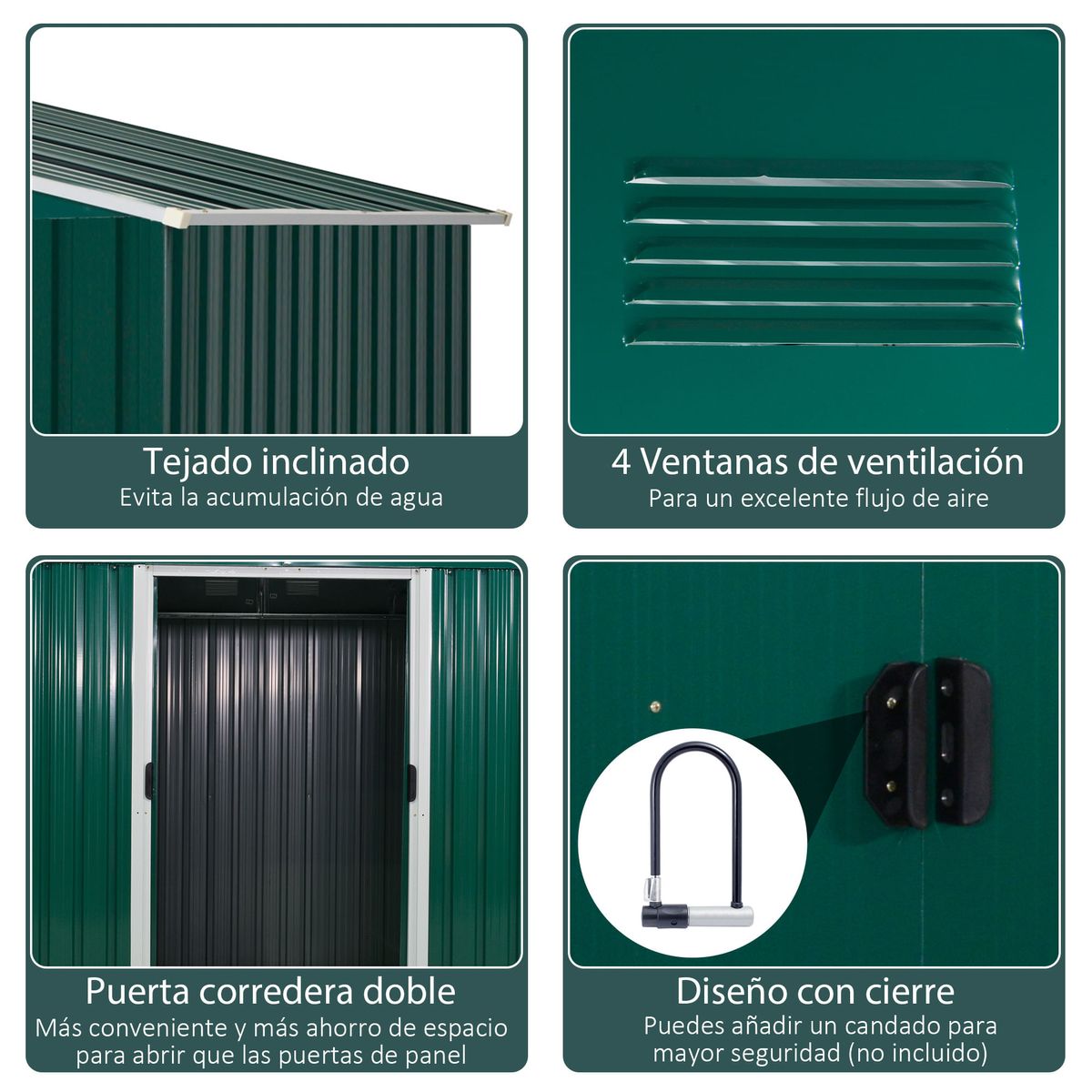 Caseta-de-jardin-Forest-Outsunny-puertas-correderas---ventilacion-verde-190x236x174-cm