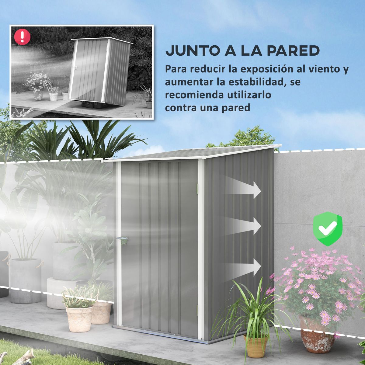 Caseta-de-jardin-Quebec-Outsunny-puertas---ventilacion---techo-inclinado-156x236x174-cm