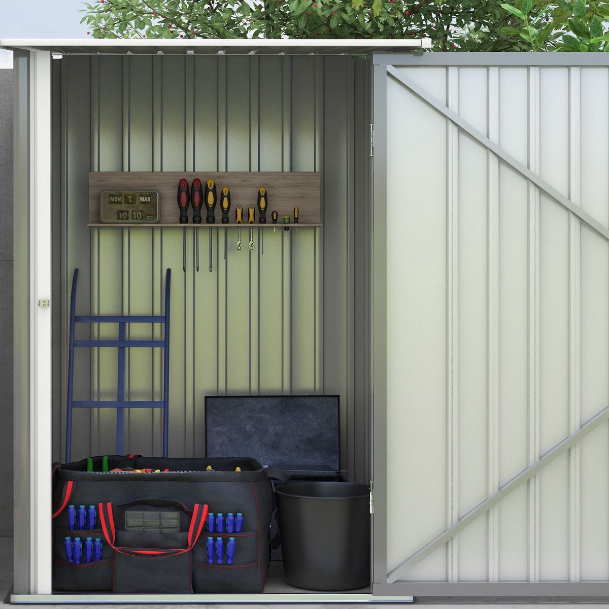 Caseta-de-jardin-Quebec-Outsunny-puertas---ventilacion---techo-inclinado-156x236x174-cm