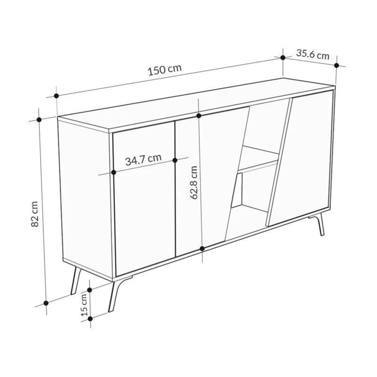 Aparador-Fiona-2-puertas---5-compartimentos-roble-blanco-82x150x356-cm-