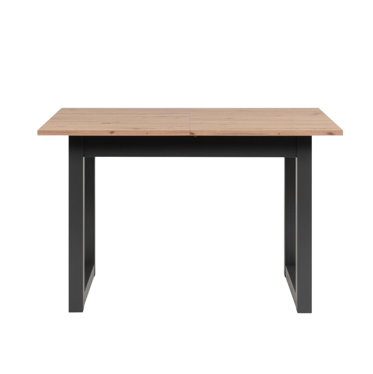 Mesa-de-comedor-Denver-extensible-natural-negro-75x120-160x80-cm-frontal