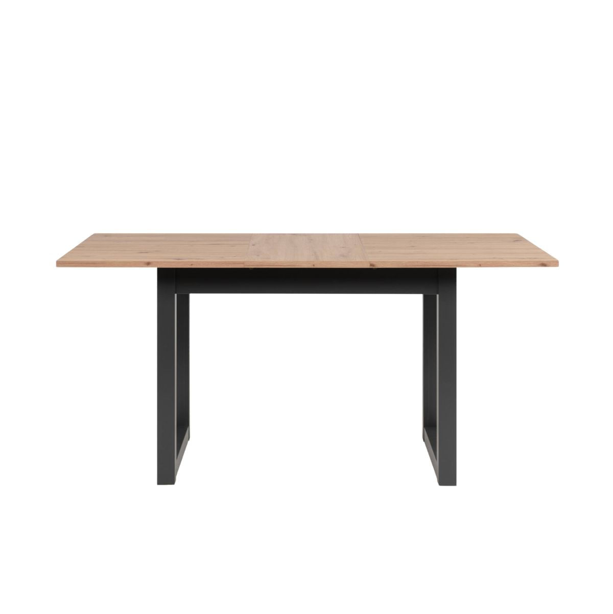 Mesa-de-comedor-Denver-extensible-natural-negro-75x120-160x80-cm-extensible