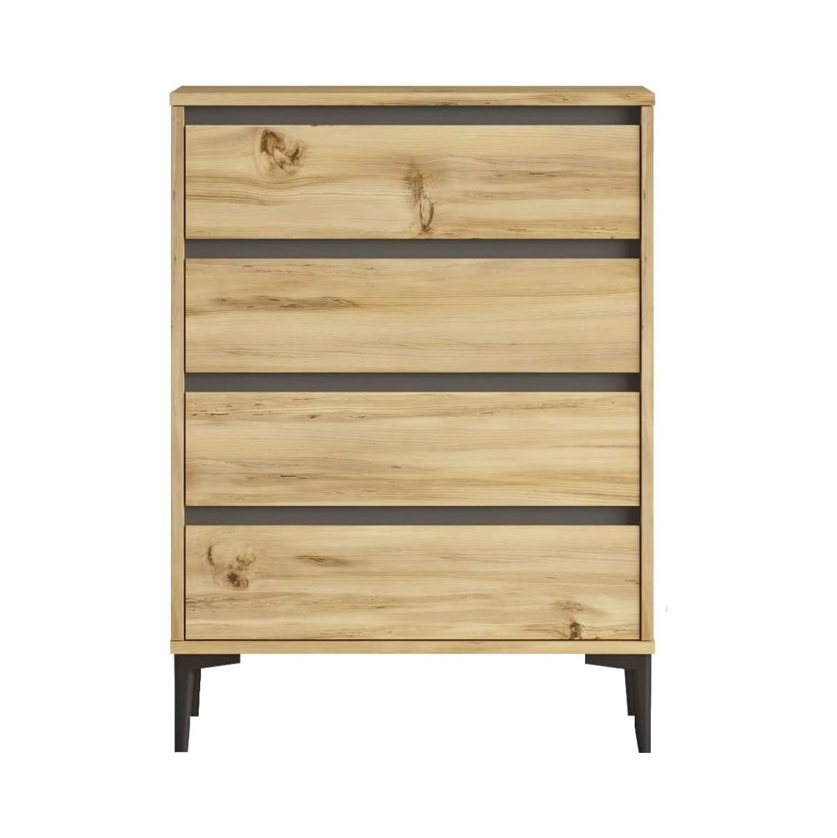 Comoda-Peca-4-cajones-natural-antracita--98x72x45-cm