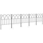 Pack-de-5-vallas-de-jardin-Margarita-Outsunny-personalizable-negro-455x205-cm