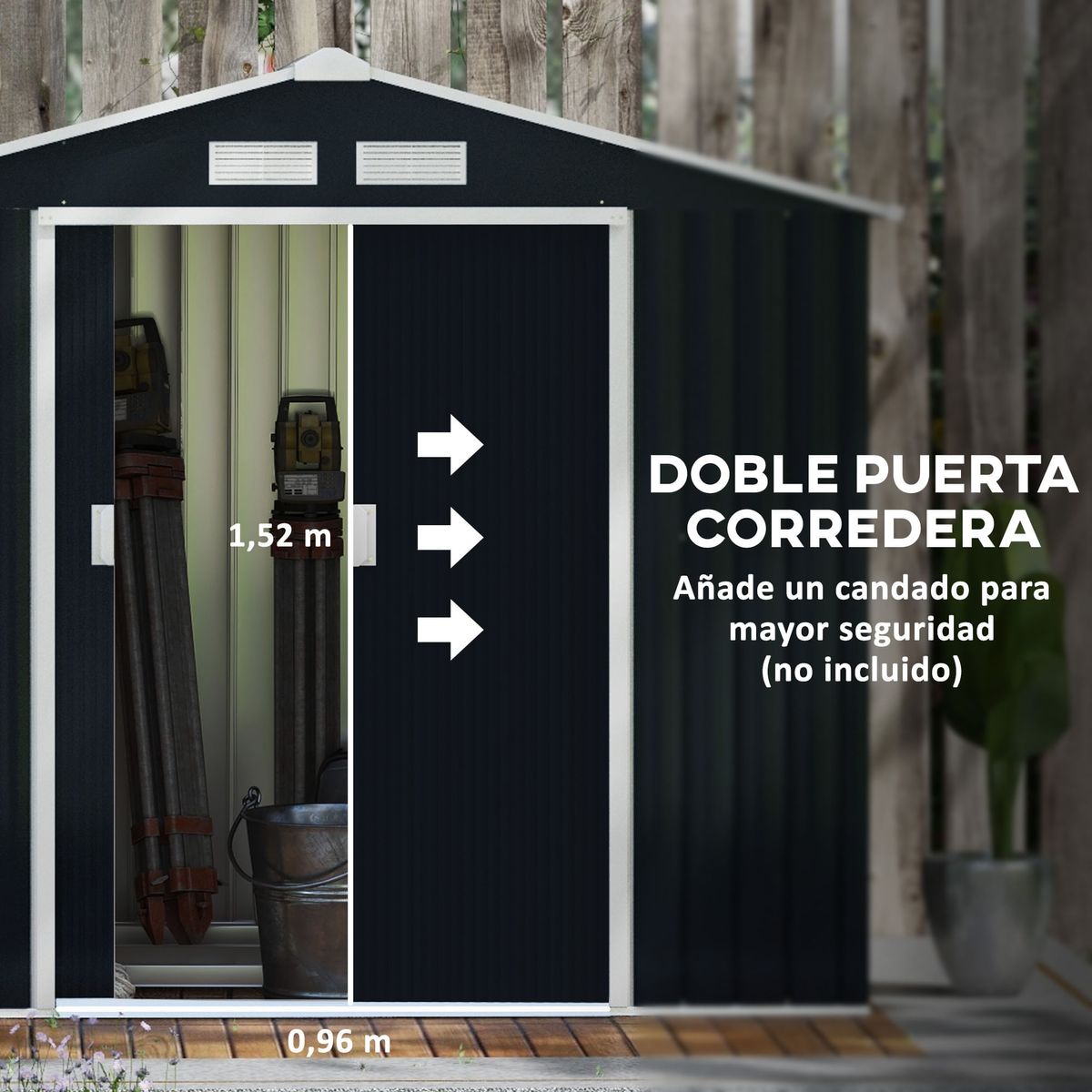 Caseta-de-jardin-Ontario-Outsunny-puertas-correderas-gris-oscuro-185x213x130-cm-